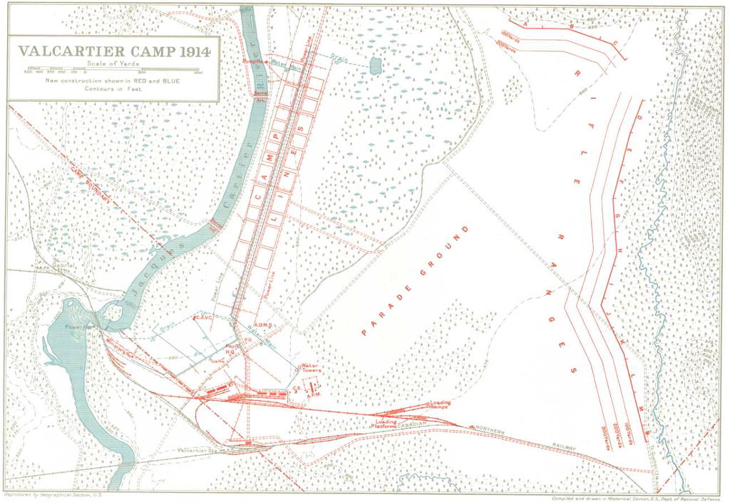 Map of  Valcartier Camp